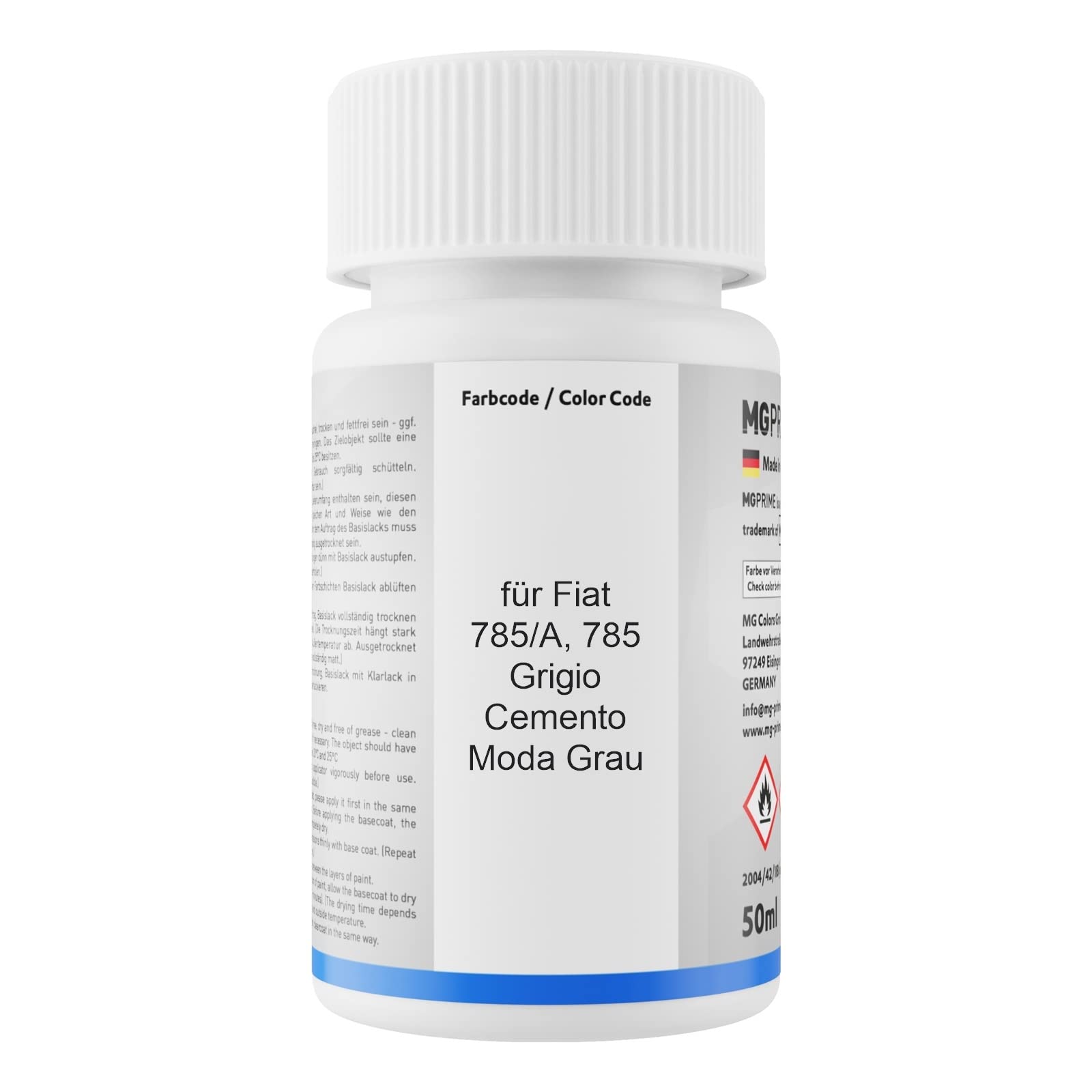 Kit Vernice Ritocco Auto MG PRIME - Vernice Base E Trasparente Per Smart EK7/7737 Asphalt Grey | Professionale Made In Germany - Foto 3