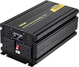 VEVOR Inversor de Corriente Coche de 24V DC a 240V AC Inversor de Onda Sinusoidal Modificada 2000W Onda Modificada Convertidor con Pantalla LCD Transformador Enchufe UK para Coche, Caravana, Camping