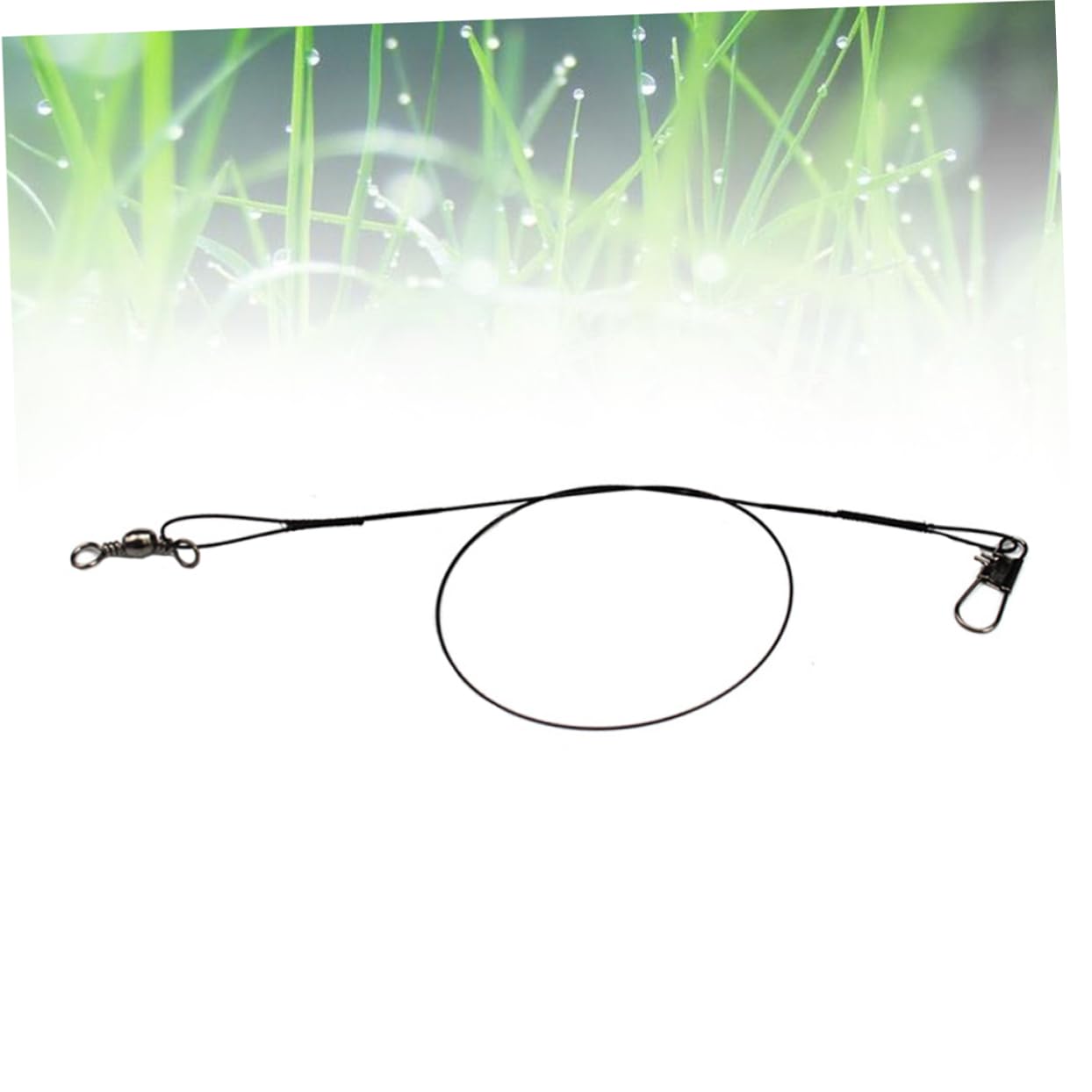 VICASKY 50pcs Fishing Bite Line with Barrel Swivel Durable Steel Wire Leaders for Saltwater and Freshwater Fishing Abrasion Resistant Connector for Bait and Black