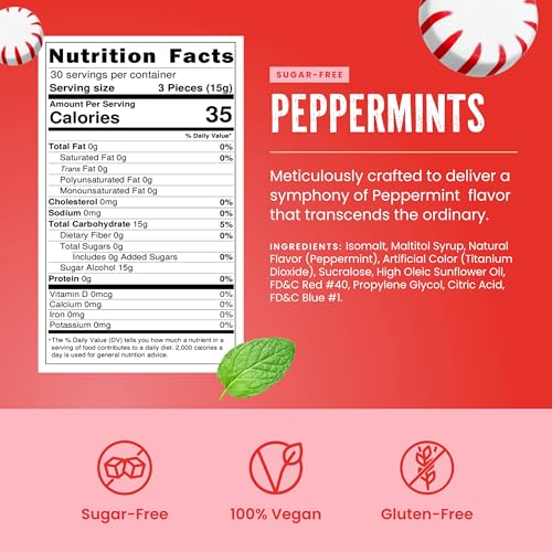 Image of Cambie Sugar Free Peppermint Hard Candy Individually Wrapped - 1 lb