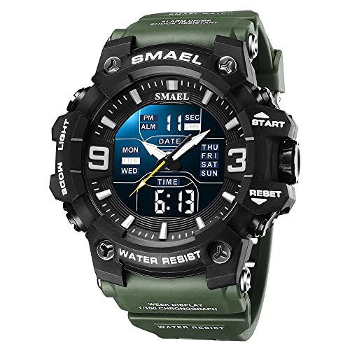 Montre sport militaire S-Shock grand cadran étanche pour éviter les chocs