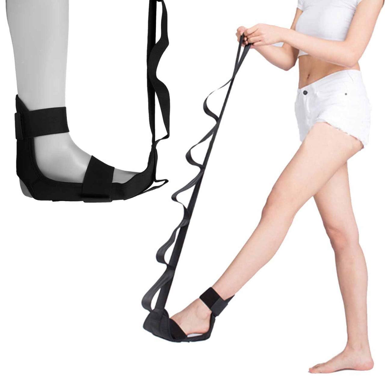 KISKY Leg Stretcher for Yoga and Gym for Men and Women Effective Foot Stretcher Strap Exercises for Plantar Fasciitis Relief(1 PCS)-image-30