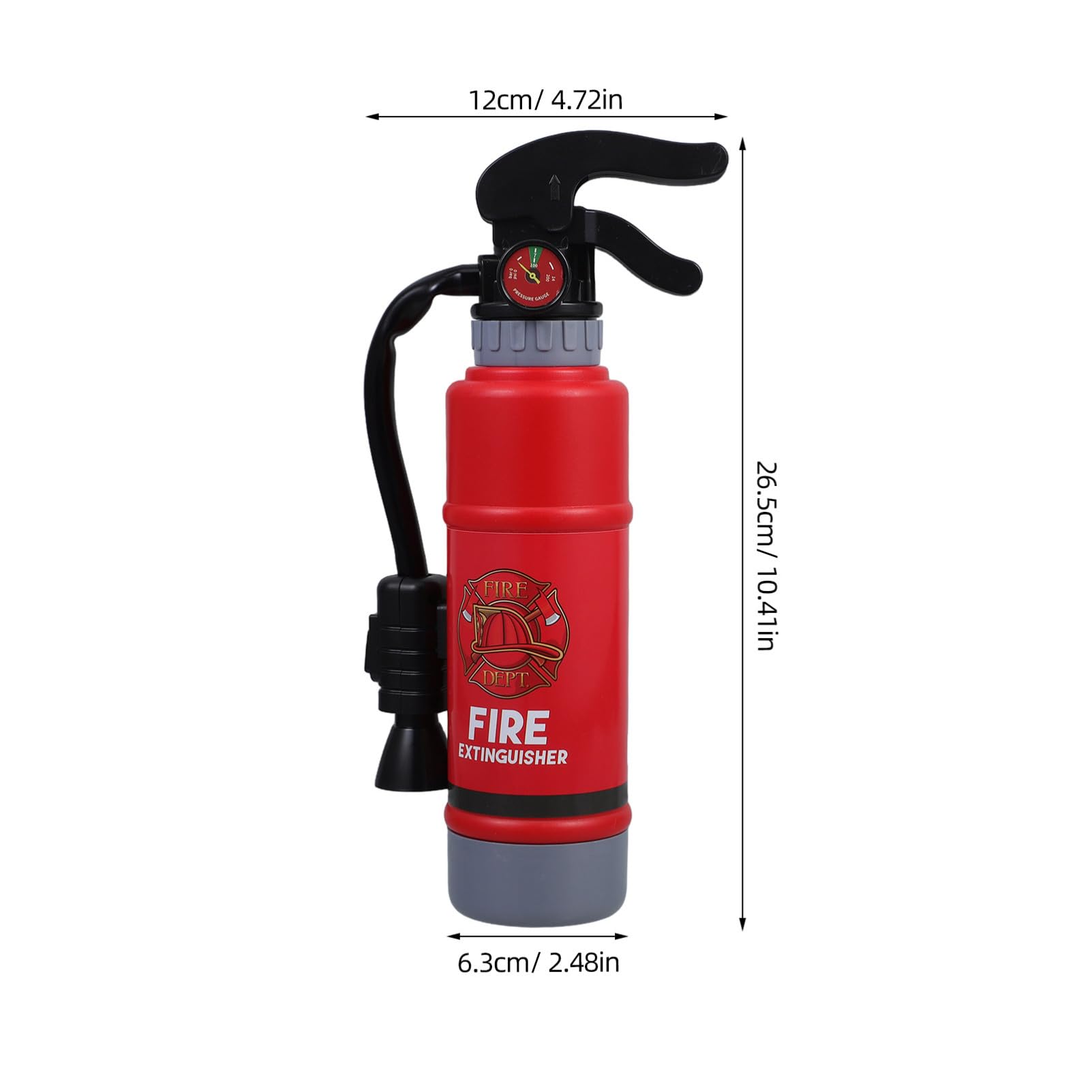 Jouet Pistolet à Eau Extincteur pour Enfants, Pompe à Eau Pulvérisatrice de Plage et Piscine, Jouet de Rôle Pompier avec Jet d'eau à Pression, Accessoire de Jeu de Plein Air, Rouge, 1 Pièce