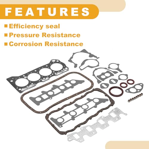 Image of Cylinder Head Gasket Kit No.1140083810 Engine Engine Valve Gasket Set for Suzuki Engine.G13A(SJ413)8V Rubber,Metal Gray