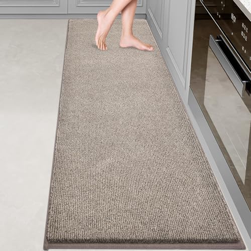 Image of Washable Kitchen Rug 24 inch x 82 inch / 60cm x 210cm, Non Slip Kitchen Mat for Floor, Absorbent Indoor Entryway Runner Rug for Hallway, Laundry, Bathroom, Bedroom (Roll Packing)