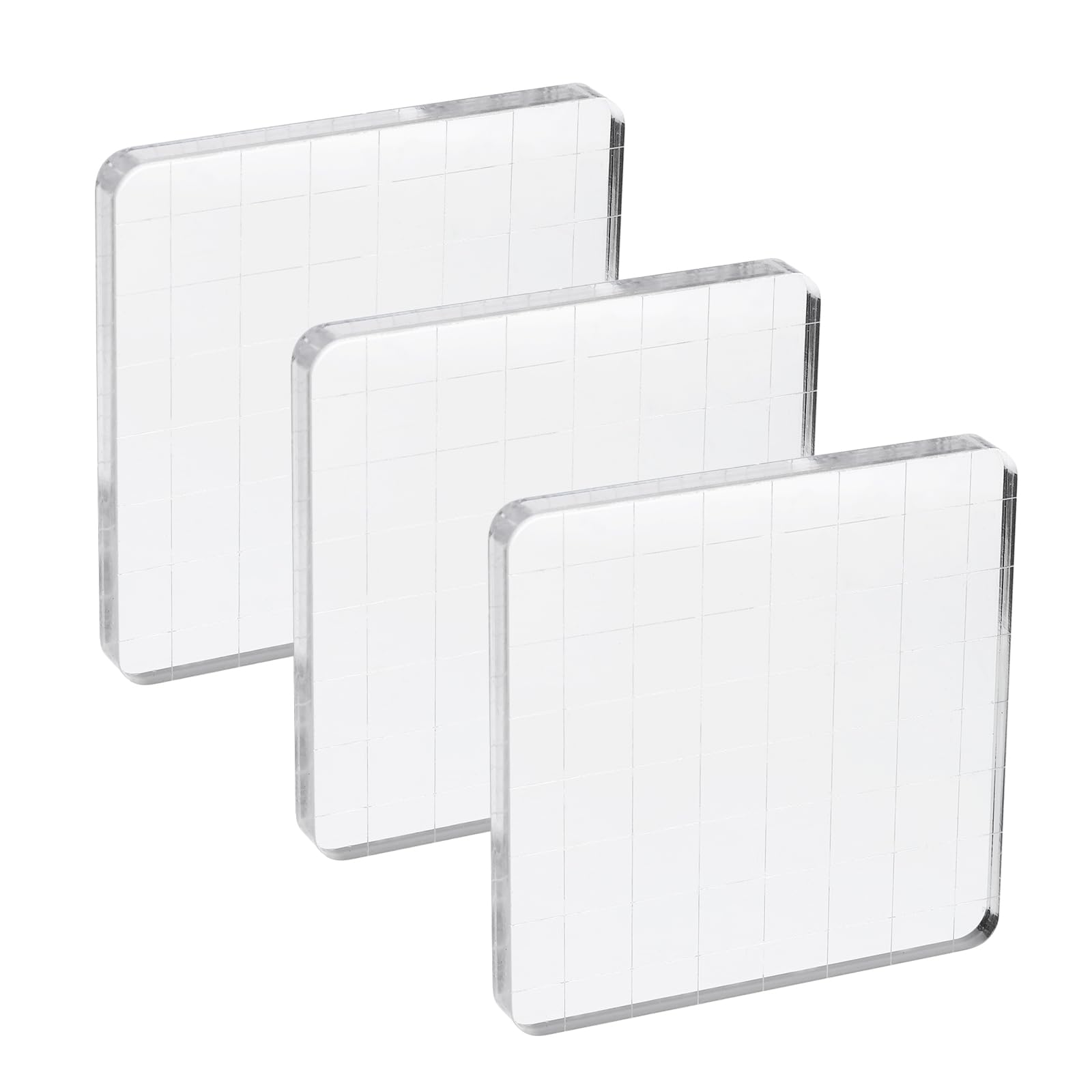 Bloc de tampon en acrylique avec lignes de grille pour scrapbooking précis