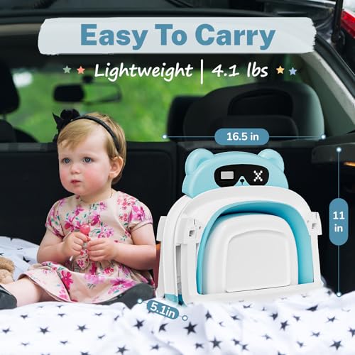 Image of AVIDOR Baby Bathtub,Collapsible Bathtub for Newborn to Toddler,Durable Essential Infant Bath Tub,Portable Travel Baby Bathtub with Soft Cushion,No-Slip Hanging and Detachable Bathtub(Blue)