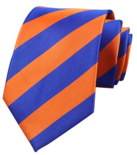 Image of Elfeves Men's Modern Striped Patterned Formal Ties College Daily Woven Neckties