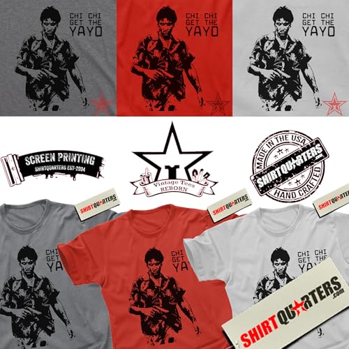 Chi Chi Get the Yayo Shirt – 80s Miami Outlaw Throwback Tee for Legends of the Coast (L, Chi Chi Light Grey)3