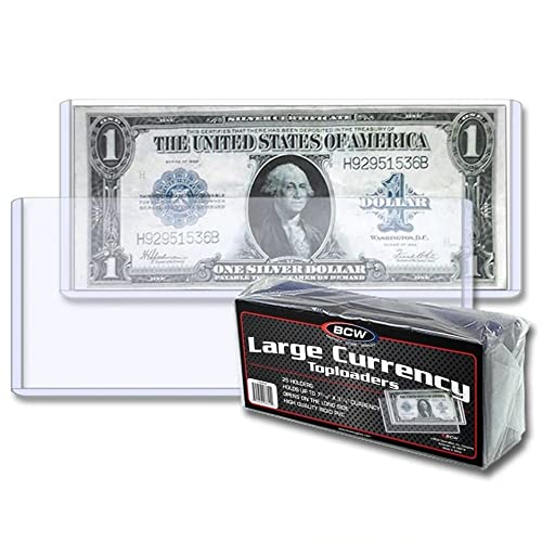 BCW Large Bill Currency Toploaders 25 ct Amazon price tracker