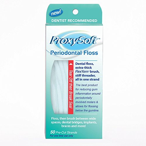 image for Dental Floss for Braces with Threader and Thick Proxy Brush for Daily 
