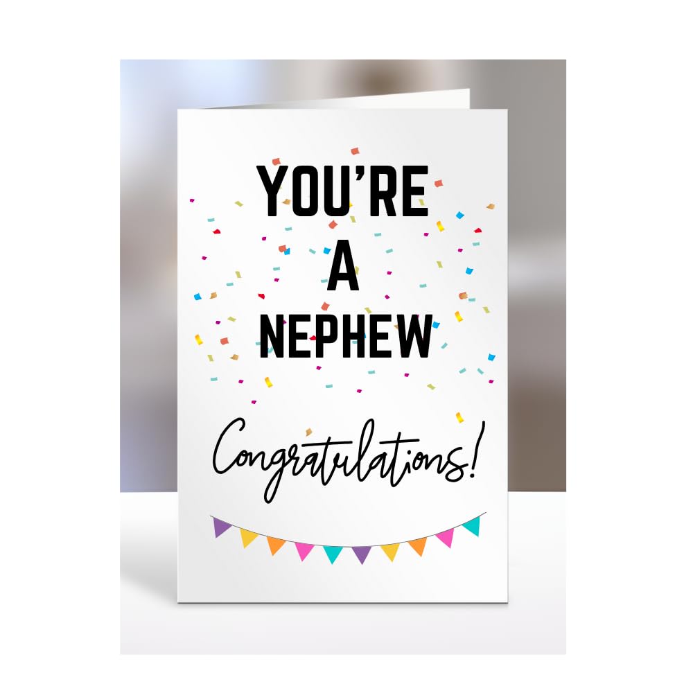 You're a Nephew card, gifts for men, women, him, her, female, male, presents for Christmas, new, congratulations, baby, you are, A5-173_161 — image 1
