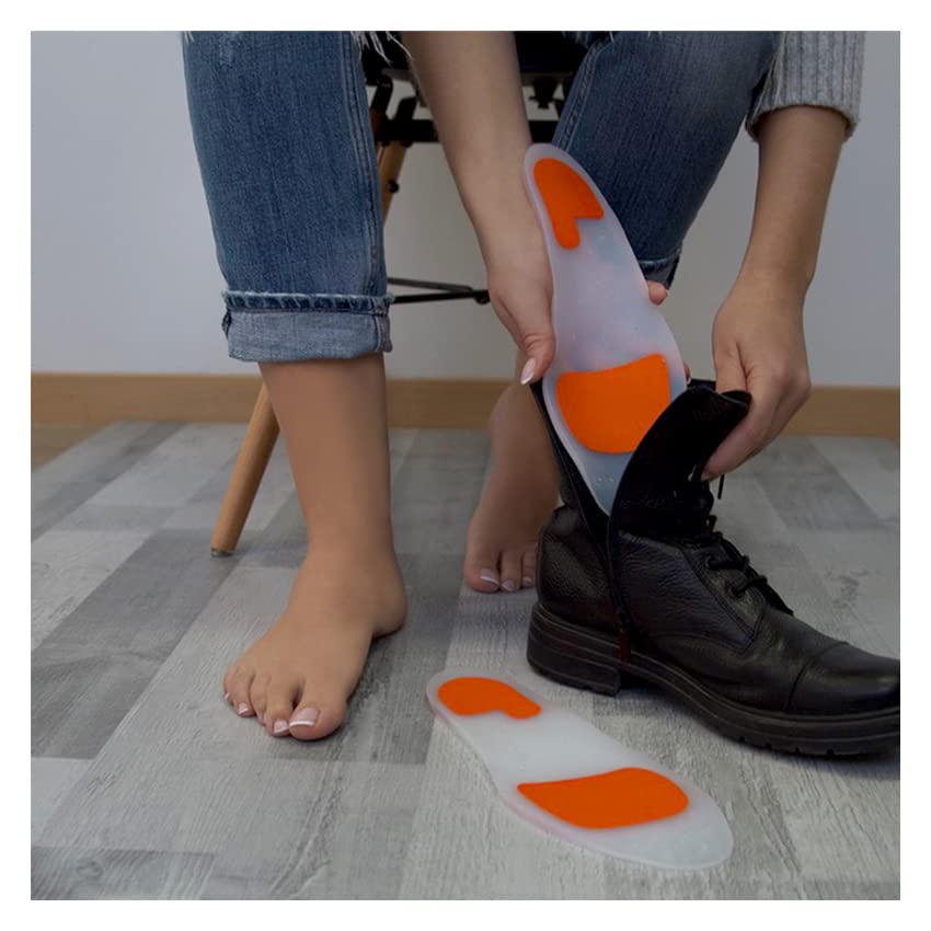 Semelles En Silicone Feet Bcn Avec Élévation Métatarsale - Soulagement Douleurs Pieds, Talon Et Avant-Pied, Taille M 39-40, Fabriqué à Barcelone