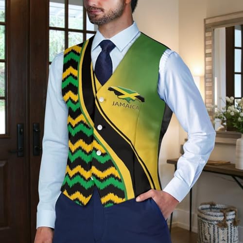 DISNIMO Men's Formal Suit Vest Slim Fit V Neck Button Down Business Dress Waistcoat Vest Big and Tall3