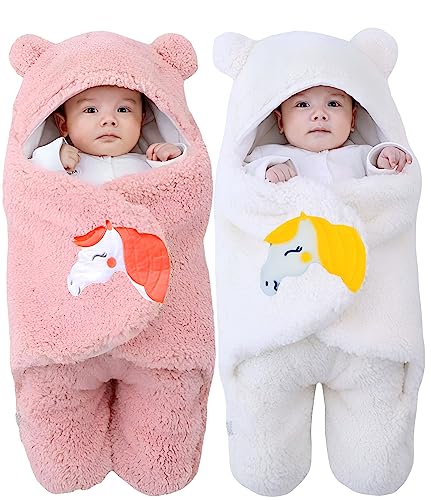 Image of BRANDONN Baby Blanket Newborn Gift Pack of Swaddle Wrapper, 0-9 Months, Length 68 cm x Width 68 cm