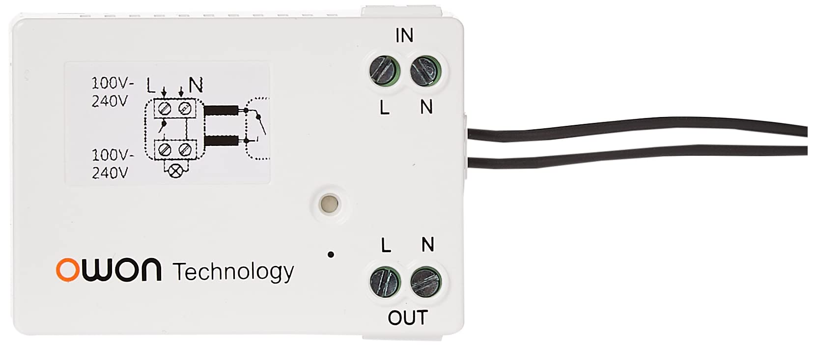 OWONZiGBee Power Relay Cable Control (240V), For Home Automation, Easy To Install Wireless Connection - White