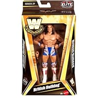 Mattel WWE Elite Legends Action Figure & Accessories Set, Series 29 British Bulldog 6-inch Collectible with 25 Points of Articulation