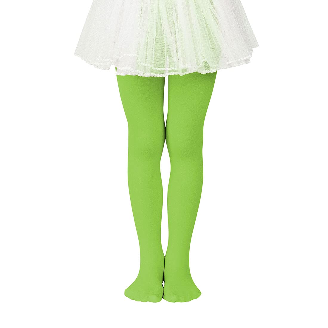 Durio Baby Tights Lime Green Baby Girl Tights Ballet Tights for Baby Girl Ultra Soft Halloween Tights for Cosplay H Light Green (No Holes) 1-3 Years