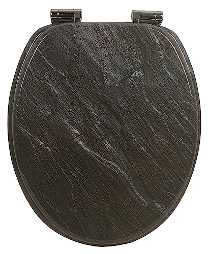 Yelcona WC Sitz mit Absenkautomatik mit Motiv, Klobrille mit hohem Sitzkomfort, WC Deckel mit robustem und stabilem Holzkern, hochwertiger Toilettendeckel aus Holz (Granit) Yelcona WC Sitz mit Absenkautomatik mit Motiv, Klobrille mit hohem Sitzkomfort, WC Deckel mit robustem und stabilem Holzkern, hochwertiger Toilettendeckel aus Holz (Granit)