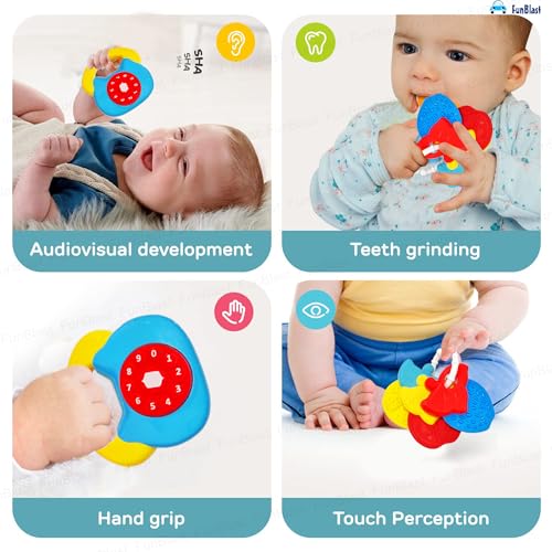 FunBlast Rattles for Babies &ndash; Rattle Toys for Baby and Toddlers, Sound Rattle Toy for New Born Baby, Infants Toys, Early Development Toys for 3+ Months Babies (Pack of 4)