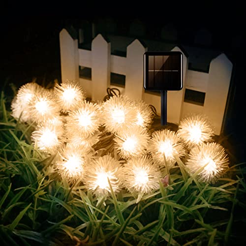 Epyz Solar String Lights, 6.5 Meter 30 LED Decorative Lighting Snow Ball for Garden, Home, Patio, Lawn, Party, Holiday, Indoor, Outdoor, Party Decorations Waterproof (Warm Yellow)