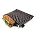 Nordic By Nature 4 Pack - Reusable Sandwich Bags Dishwasher Safe BPA Free - Durable Washable Quick Dry Cloth Baggies -Reusable Snack Bags School Lunches - Easy Open Zipper - (Black Metal)