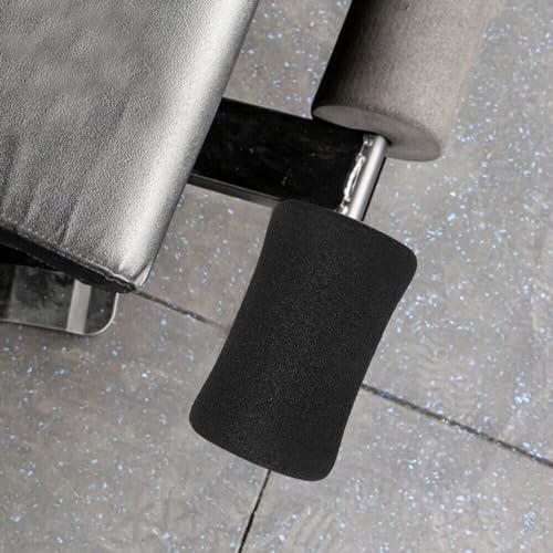 4 PCS Cubiertas negras para máquina de ejercicio de gimnasio, almohadillas de repuesto, cubiertas de espuma para extensiones de piernas, acolchado para rodillo y tubo amortiguador miniatura 4