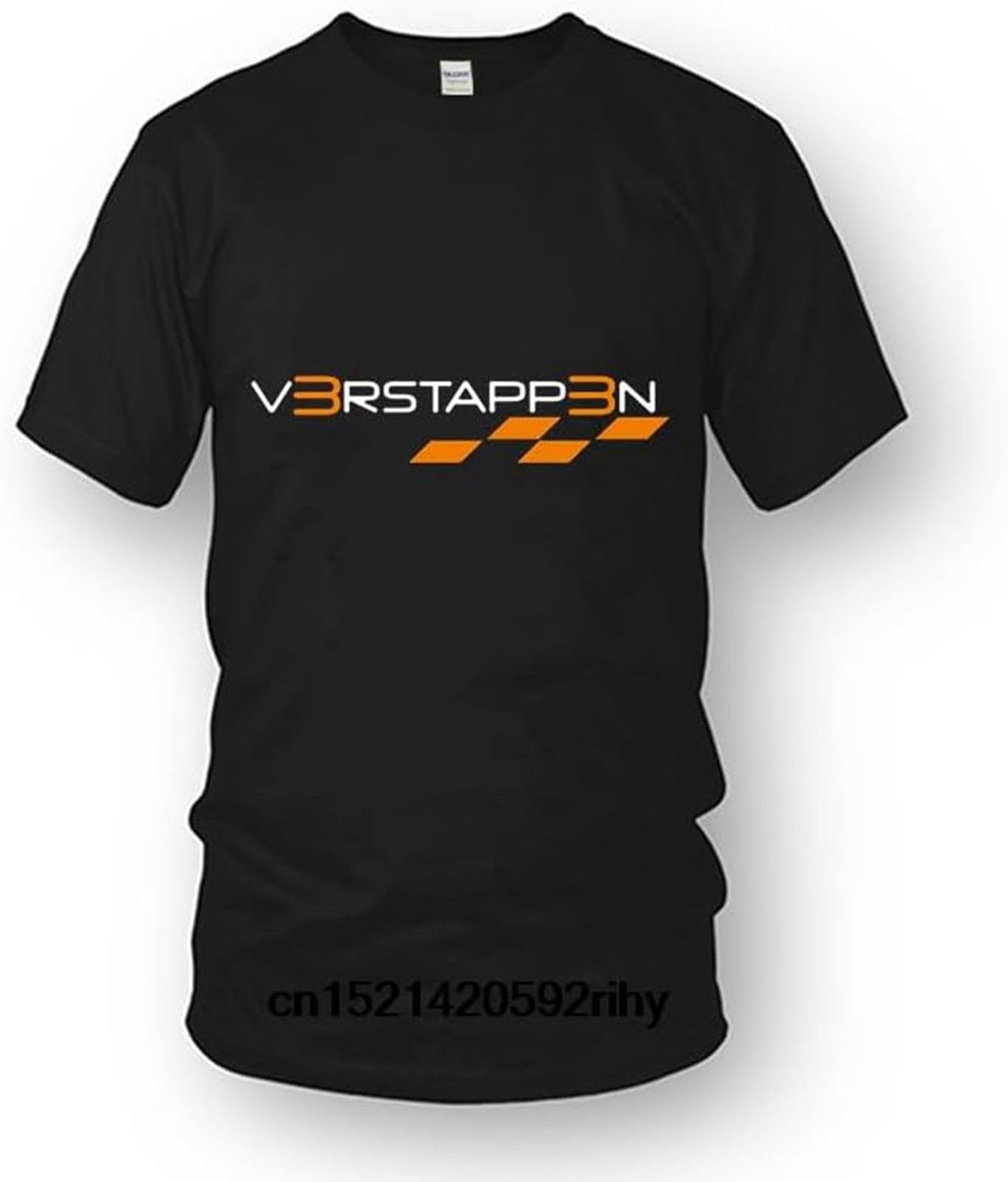 Amairart Men's Black Designer T Shirt Hight Quality Man T Shirt Normal Short Sleeve Cotton T Shirts Verstappen 33 2018 Latest T Shirt 3XL