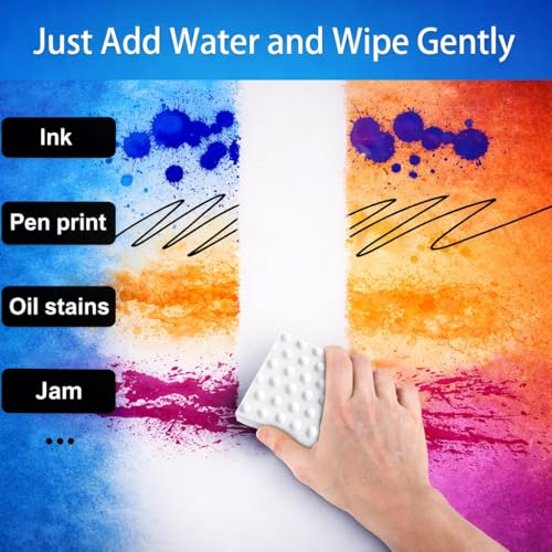 Image of Magic Eraser Sponge Pack of 10 | Multipurpose Melamine Cleaning Sponge | Removes Tough Stains with Water Only | Kitchen, Bathroom, Walls, Shoes Cleaner | Chemical-Free Foam Cleaner