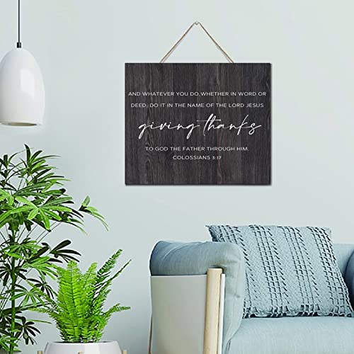 Panneau mural motivant le Seigneur Jésus en bois de 25,4 x 30,5 cm
