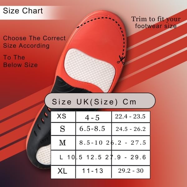 Image of Wonder Care Triple Gel Extra Soft Insole for Shoes Men and Women, Trimmable Arch Support Insoles, Orthopedic Insole for Flat Feet, Breathable Extra Comfort Shock Absorption Sole (Size 6-8.5 UK)