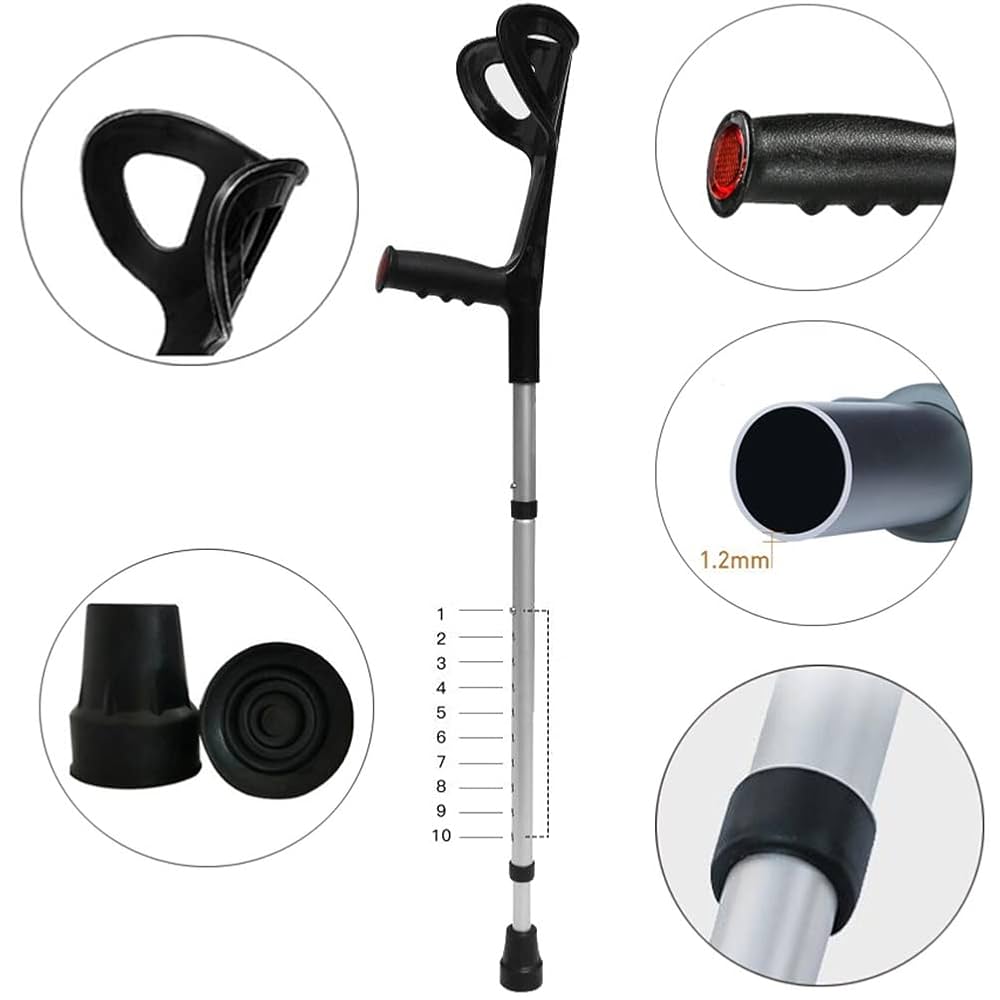 Amazon.co.jp: ウォーキング松葉杖、旅行用折りたたみ松葉杖 (1