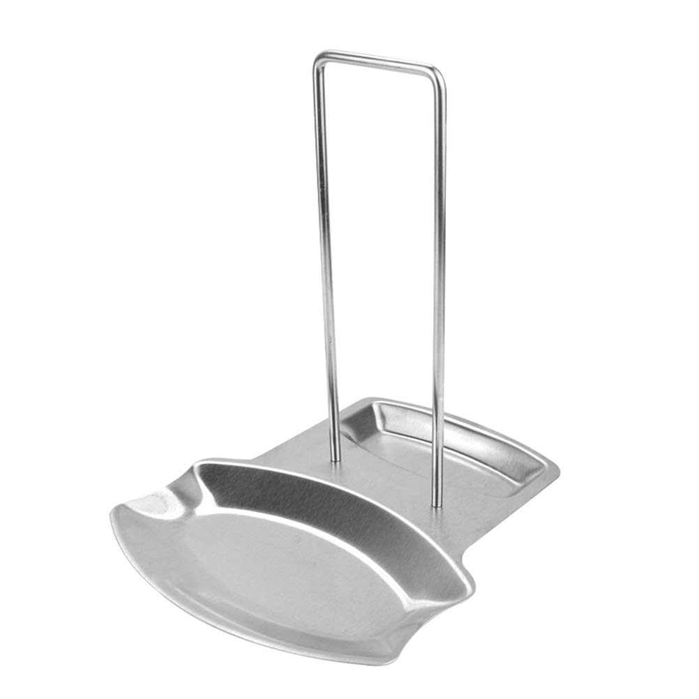 BESTONZON Lid and Spoon Rest Pot Lid Drain Rack Pan Pot Cover Storage Shelf with Water Tray