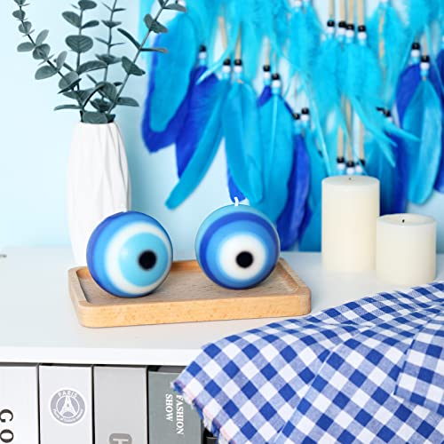 Huray Rayho Evil Eye Candle Gifts Set Of 2 Evil Eye Decor Blue Ball Nazar Candle Handmade Scented Natural Soy Wax Hamsa Cute Candles Aesthetic Aromatherapy Air Freshener Home Office Gifts For Women thumb #4
