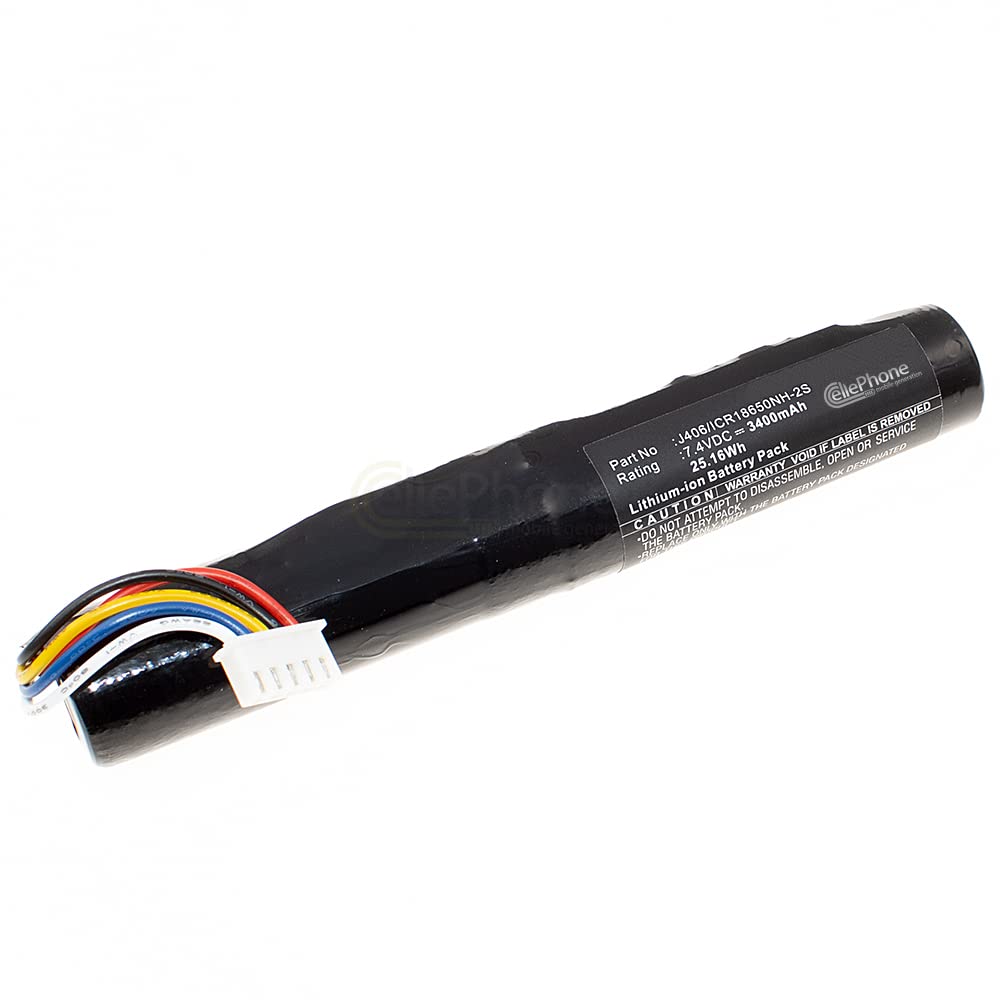 Akku Li-Ion kompatibel mit Bang & Olufsen BeoLit 15 17 - BeoPlay A2 (Ersatz für J406/ICR18650NH-2S) - 3400mAh / 7,4V