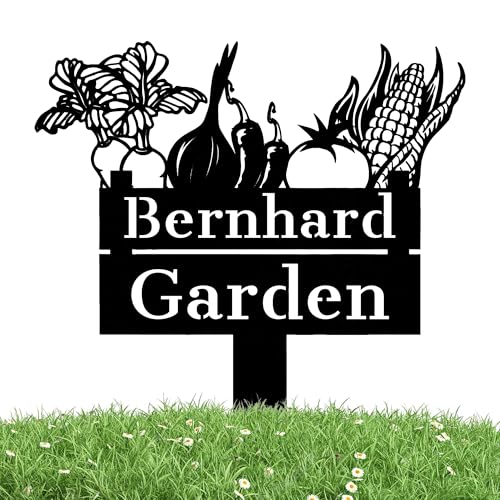 SJZUISL Personalisiertes Gartenschild aus Metall,...