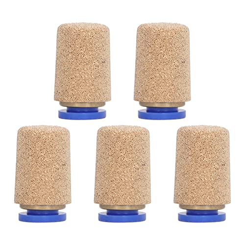 5Pcs PSF 8 Pneumatic Exhaust Muffler, Brass Noise Filter, Easy Install, Wide Fit for Cylinder, Solenoid Valve, High Pressure