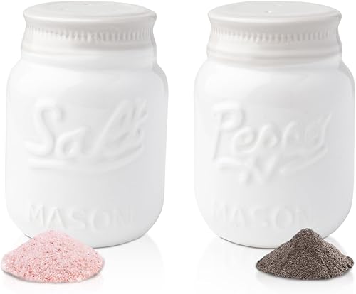 Comfify - Salero y pimentero, diseño clásico de tarro, adorable jarro decorativo de estilo clásico, rústico, chic, hechos en cerámica resistente