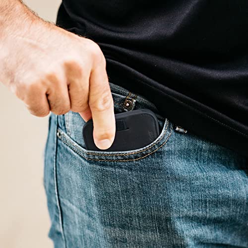 Image of Distil Union Wally Bifold 5.0 Slim Bifold Wallet for Men - Minimalist RFID Leather Wallet, Pull Tab Card Holder & Money Clip - Holds 14 Cards & 30 Bills - No ID Window - Black