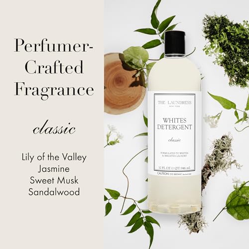 Image of The Laundress Whites Detergent, Concentrated Laundry Detergent Liquid, Whiten & Brighten Clothes, Tough on Stains, Classic Scent, 32 oz.