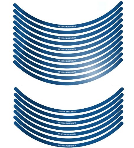 エムディーエフ リムストライプ ミラータイプ ミラーキャンディーブルー 10mm幅 17インチ RIM-10M-MC-17