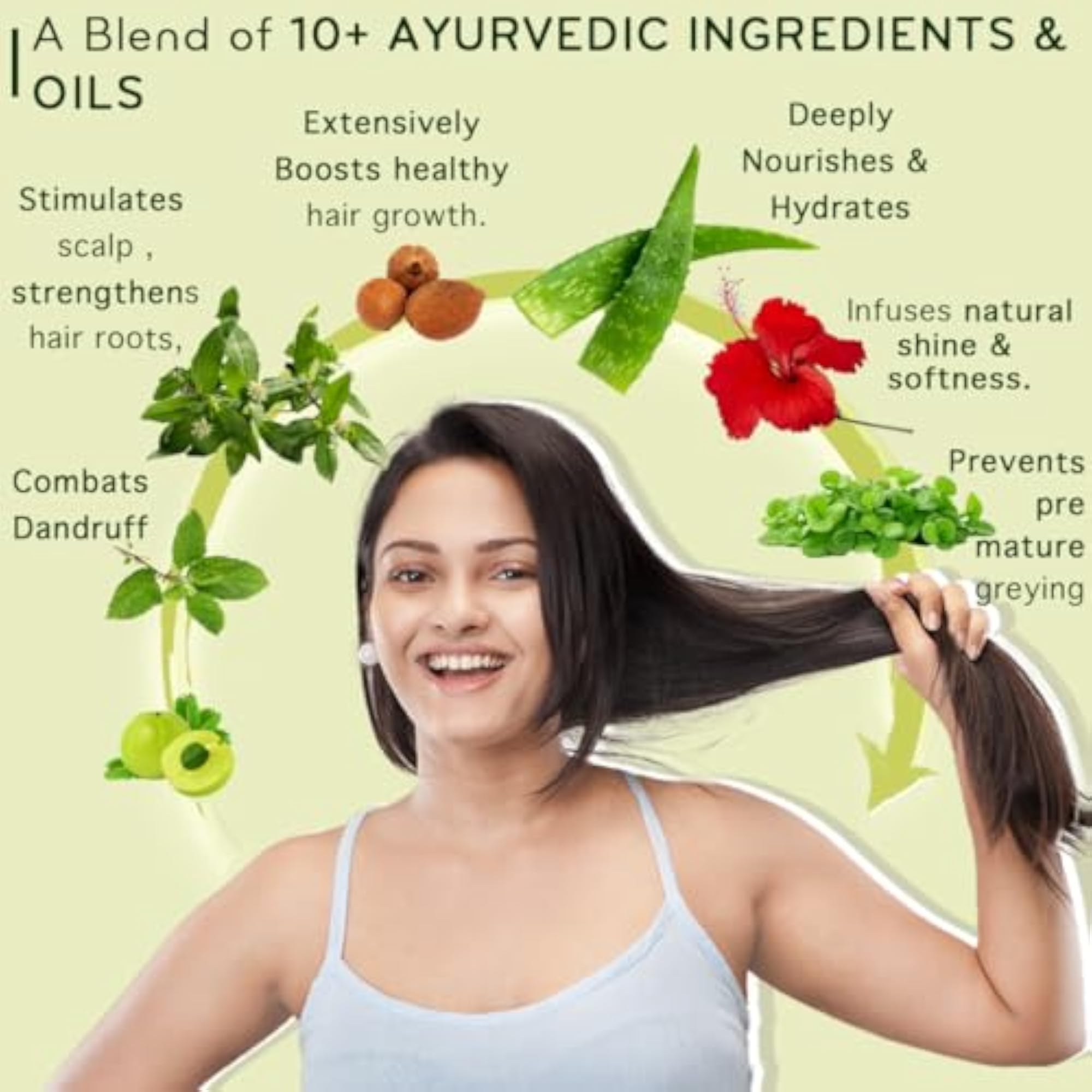 Ayurvedic Hair Oil 100ml with Comb Applicator, Regrowth Oil