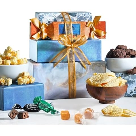Broadway Basketeers Chocolate Food Gift Basket Tower Snack Gifts for Families, College, Delivery for Appreciation, Thank You, Corporate, Get Well Soon, Care Package Cover