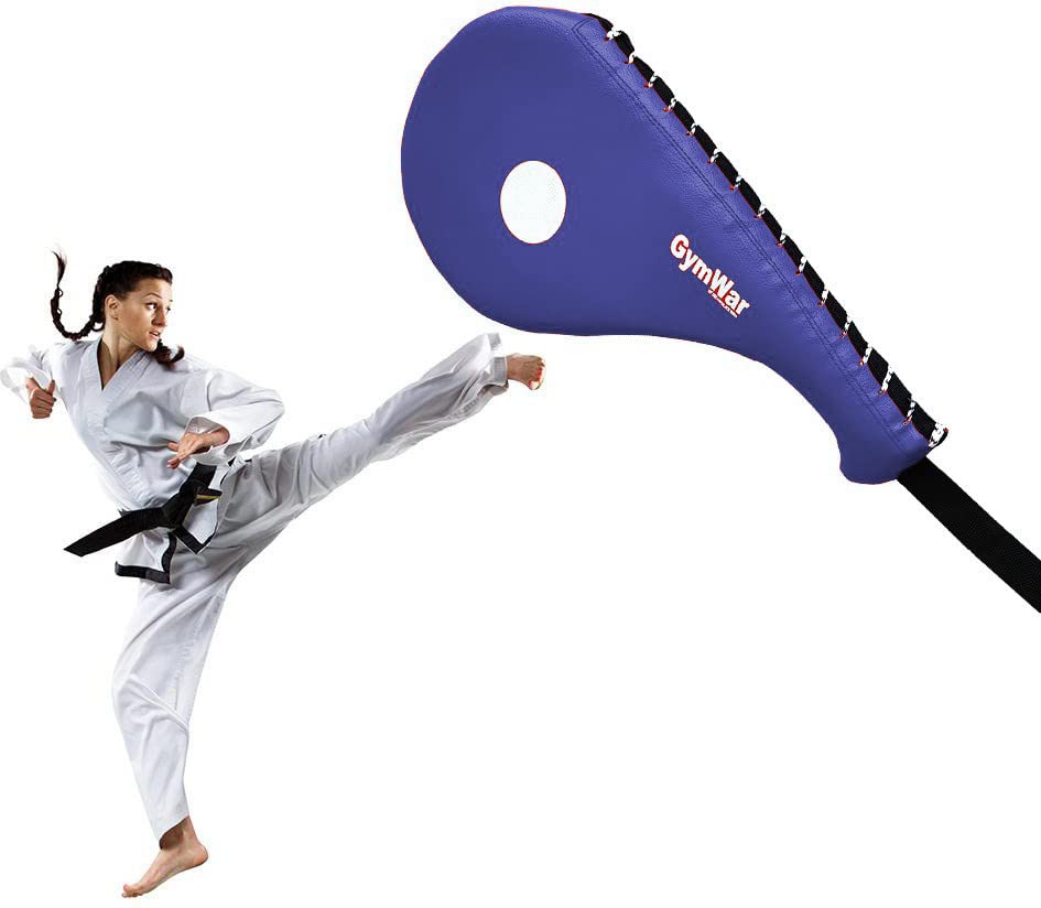 GymWar Taekwondo Single Kick Pad Target Tae Kwon Do Karate Kickboxing Training Gear (Blue)