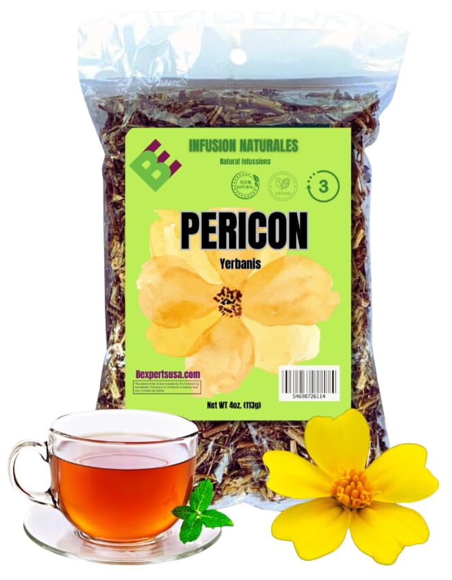 PERICON - Té de hierbas Pericon (Yerbanis) de 4 onzas, 100% té fresco natural, vegano-crudo