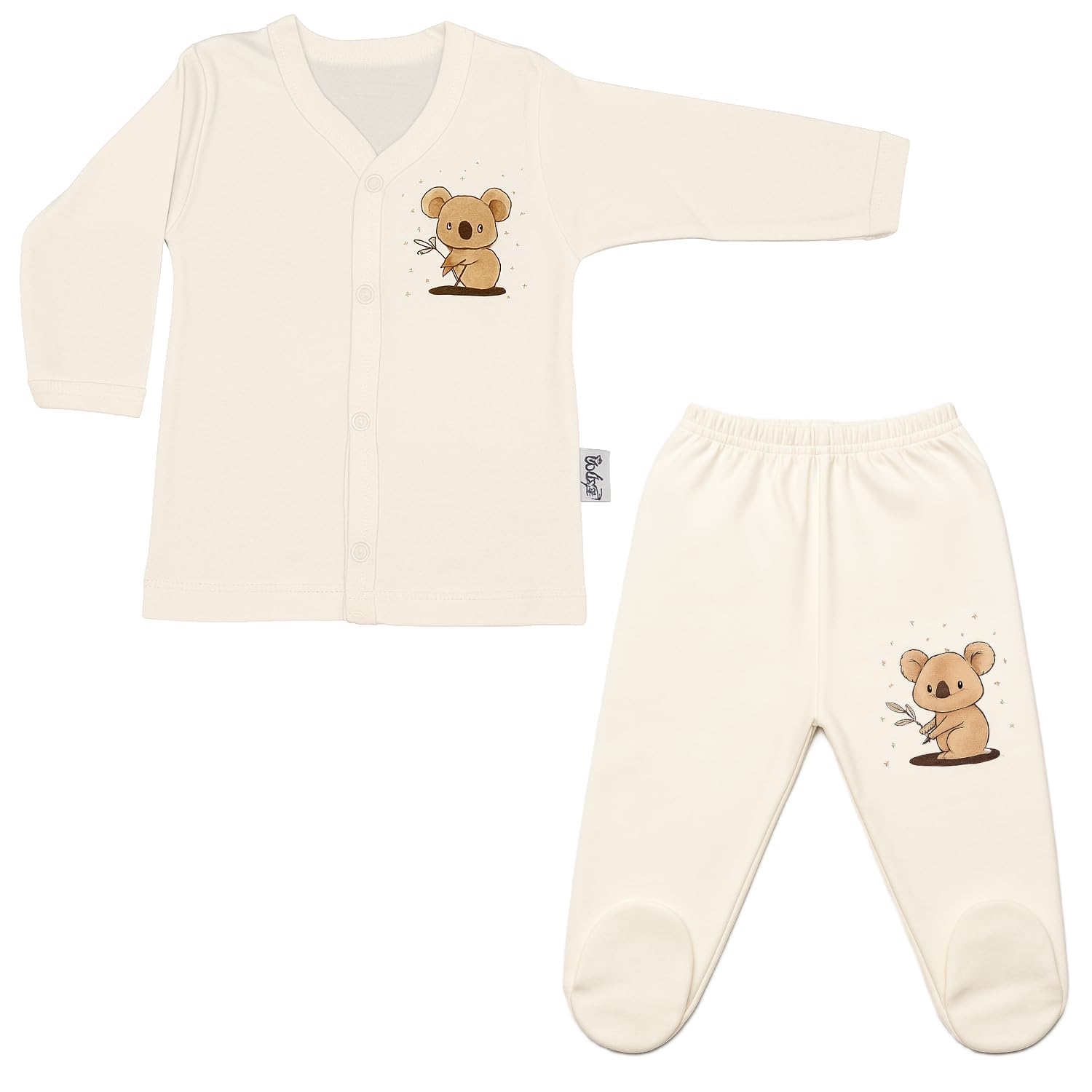 Ensemble cadeau bébé 8 pièces 100% coton naturel nouveau-né 0-4 mois unisexe