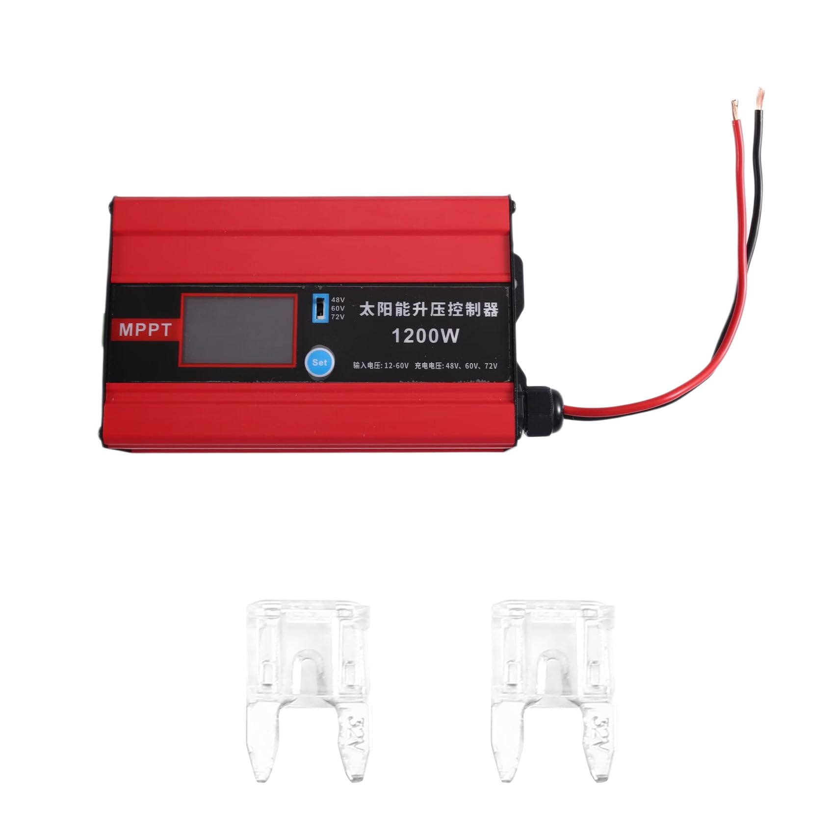Cargador Solar para Vehículo Eléctrico, Controlador de Sobrecarga Fotovoltaica MPPT 1200W 48V-72V para Batería de Plomoácido y Litio
