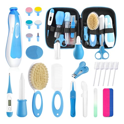 Image of Baby Healthcare and Grooming Kit for Newborn Kids, 31PCS Upgraded Safety Baby Care Kit, Newborn Nursery Health Care Set, Baby Electric Nail Filer Kit, Infant Baby Care Products