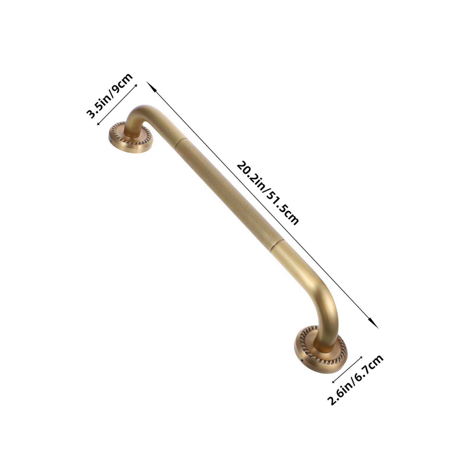 Maniglione Doccia per Anziani in Rame Oro Design Ergonomico Antiscivolo e Struttura Semplice per Bagni e Ambienti Necessità di Sicurezza