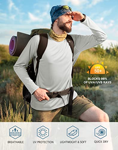 roadbox mens upf 50 uv sun protection shirts outdoor long sleeve spf rash guard for fishing hiking swimming running